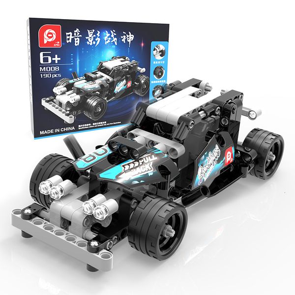 

toys lego a children's assembly toy simulation model car puzzle small particle compatible building block return force