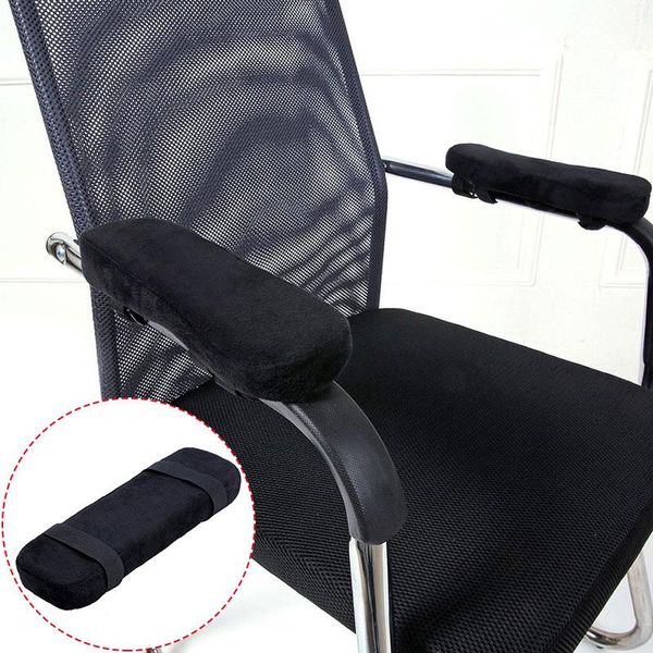 

chair covers black single office parts arm pad memory foam elbow armrest forearm pressure relief rest cover comfy