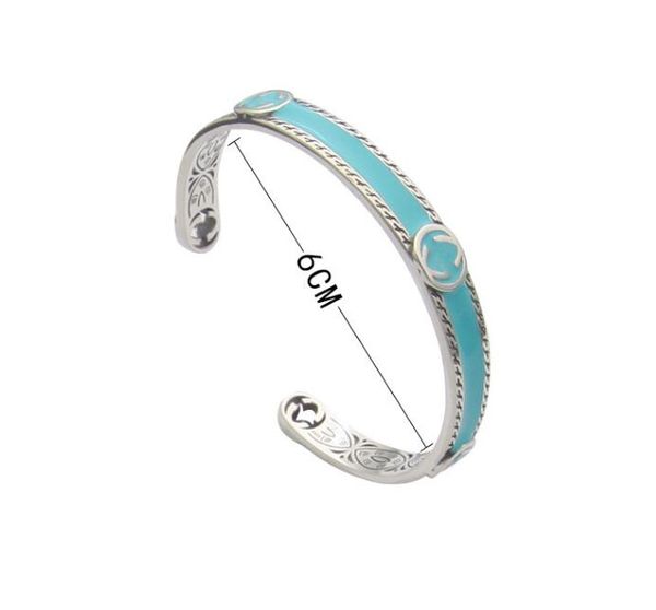 

chain g letter green drop oil opening bracelet lady enamel, Black