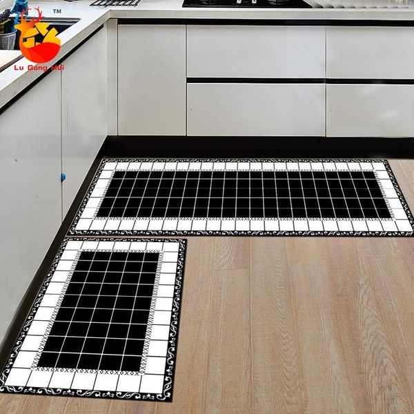 

geometric kitchen mat non-slip waterproof bathroom carpet entrance door floor corridor home decoration crafts carpets