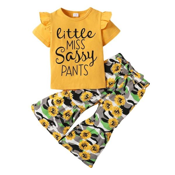 

clothing sets bobora toddler baby girls off shoulder tube sunflower bell bottoms floral ruffle pant set kids summer outfits boho, White