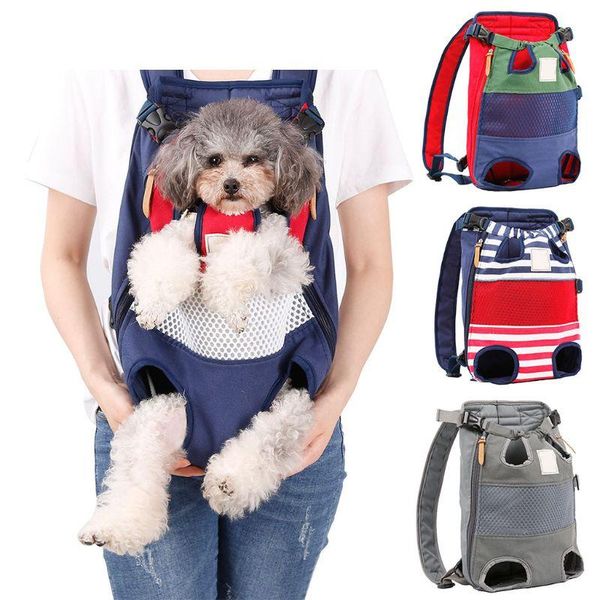 

backpack pet carrier front cat dog adjustable legs out travel bag