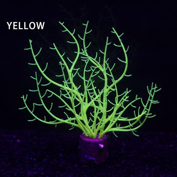 

decorations 1pc aquarium landscaping fluorescence artificial fake coral grass ornaments diy home fish tank decoration