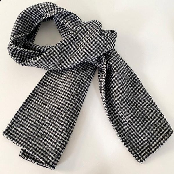 

women woolen houndstooth scarfs 2021 new ladies shawl, Blue;gray