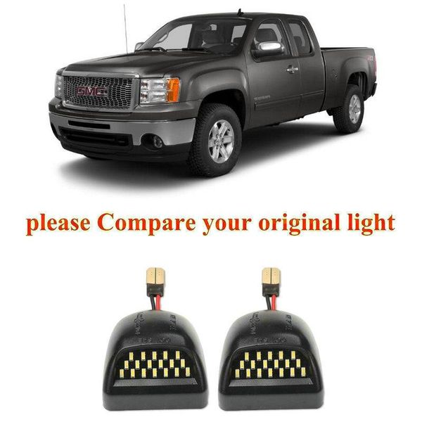 

emergency lights 2pc car accessories special license plate light lamp for gmc sierra 99-13 yukon & xl 00-06 canbus error free