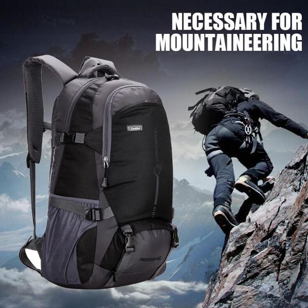 

wear-resistant travel bags durable extensible 45l riding backpacks hiking camping knapsack large nylon climbing rucksack duffel