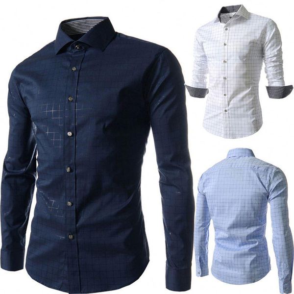 

men's casual shirts china source fashion printed plaid long sleeve, White;black