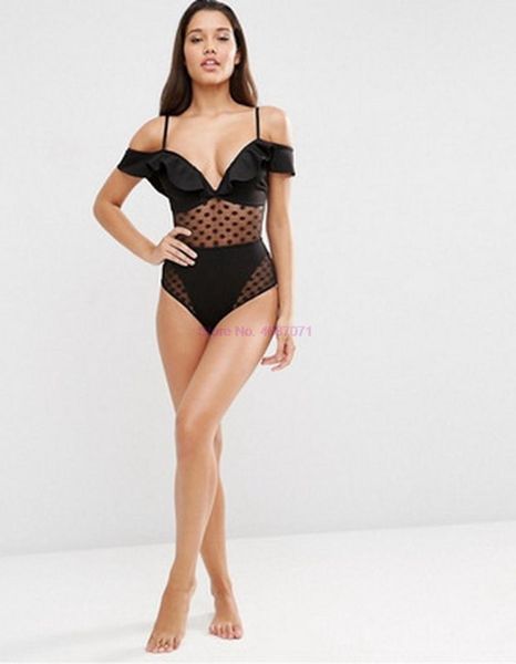 

by dhl or ems 200pcs flounce polka dot lace spliced wire women swimsuit bathing suit swimwear monokini beach wear two-piece suits
