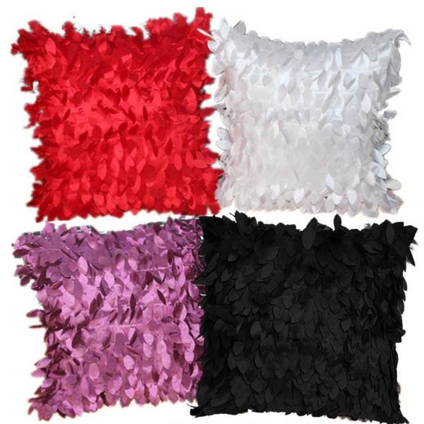 

pillow case fallen leaves feather couch cover textile soft decorative pillowcases white back cushion home throw