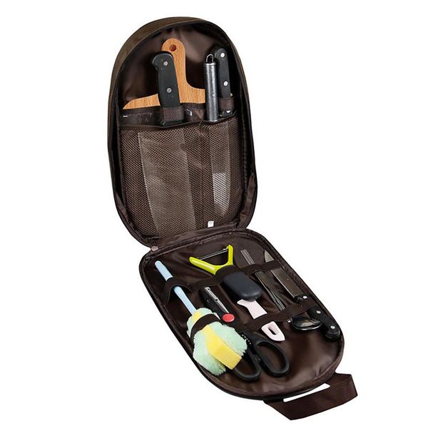 

storage bags oxford cloth portable outdoor camping picnic tableware bag hangable cutlery organizer #53