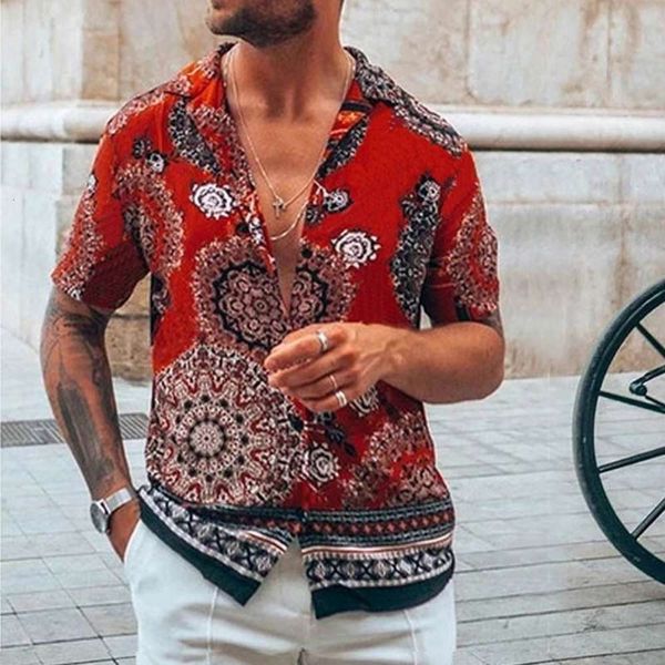 

shirtsmen's casual slim print shirt short sleeve, White;black