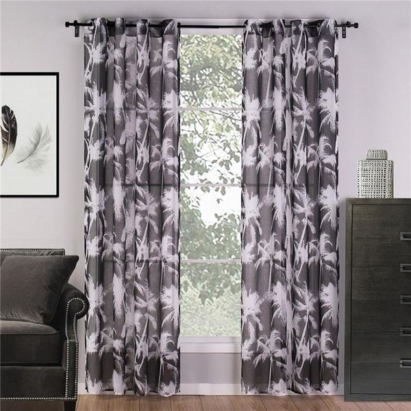 

modern sheer curtains for living room bedroom polyester kitchen tulle curtain grommet window treatment home & drapes