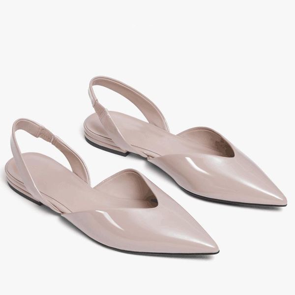 

sandals 2021 spring and autumn women's pointed low heel shoes v letter mouth single, Black