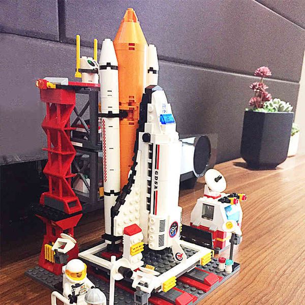 

toys lego goody building block compatible with children's space shuttle rocket assembly model boy puzzle aviation toy gift