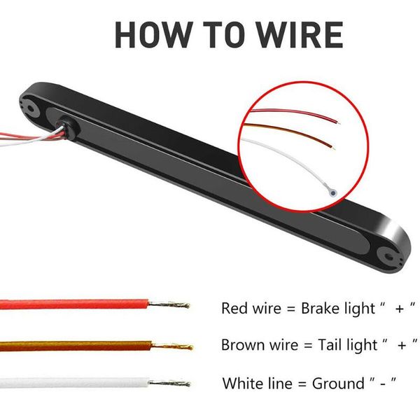 

emergency lights 2x 15 led accessories tail light bar brake lorry rear strailer