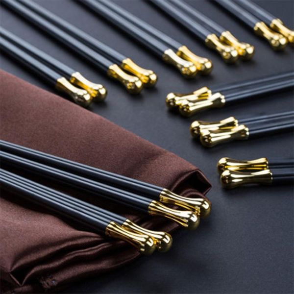 

chopsticks 5 pair of world cup modeling alloy sushi cutlery gift reusable