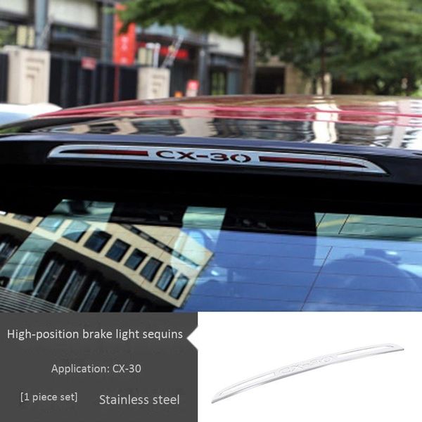 

other lighting system car stainless steel high-position brake light cover sticker trim frame for cx30 cx-30 2021