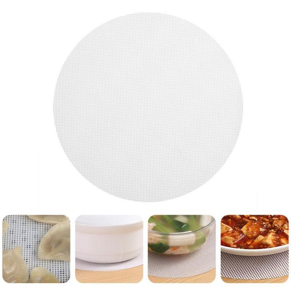 

mats & pads 5pcs kitchen steamer cloth silicone round safe tableware for home