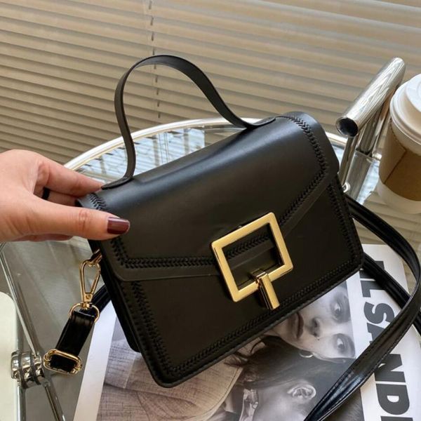 

evening bags retro fashion female tote bag 2021 pu leather women's designer handbag lock travel shoulder messenger