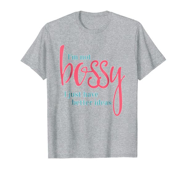 

i'm not bossy t-shirt, White;black