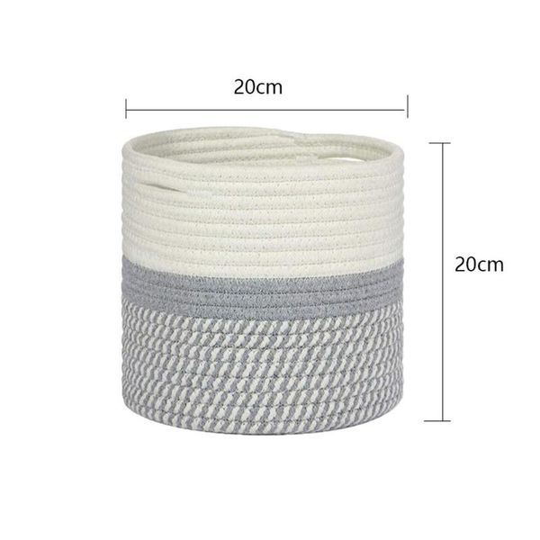 

storage baskets cotton rope woven flower pot plant straw basket garden home