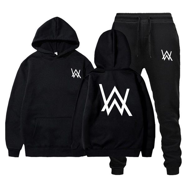 

men's tracksuits 2021 spring and autumn hoodie + pants selling letter printing hooded sportswear suit wholesale, Gray