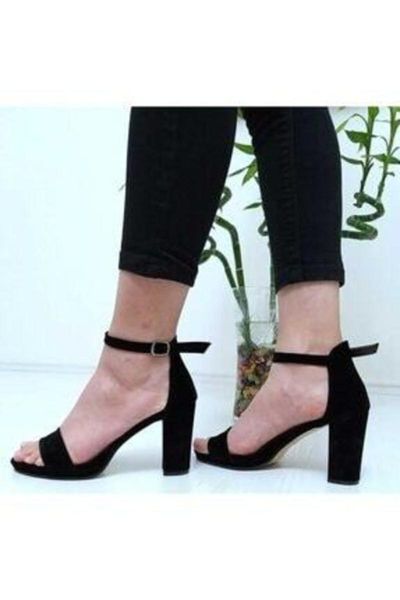 

sandals women's thick heel shoes, Black