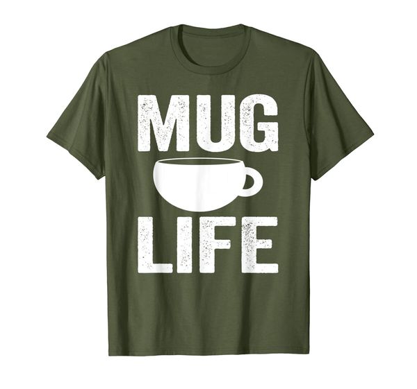 

mug life funny coffee lover gift t-shirt, White;black