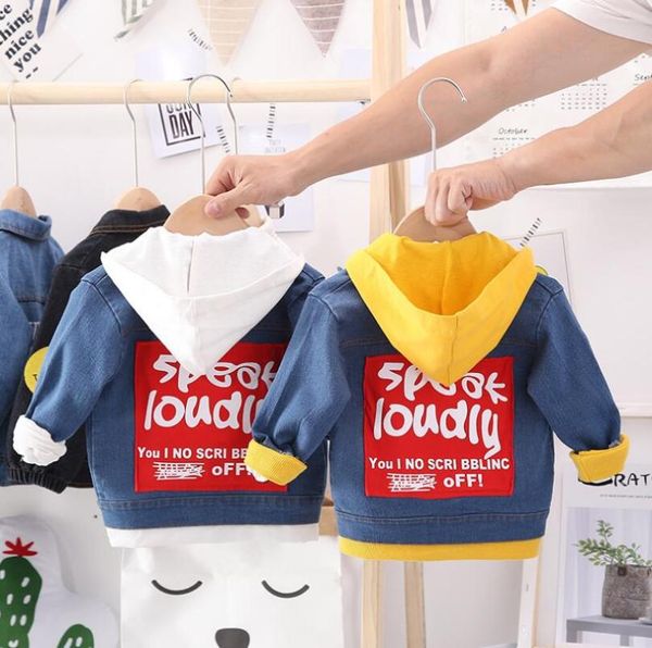 

children's denim jackets boys trench jean girls kids clothing baby coat casual outerwear windbreaker autumn 0-4 years, Blue;gray