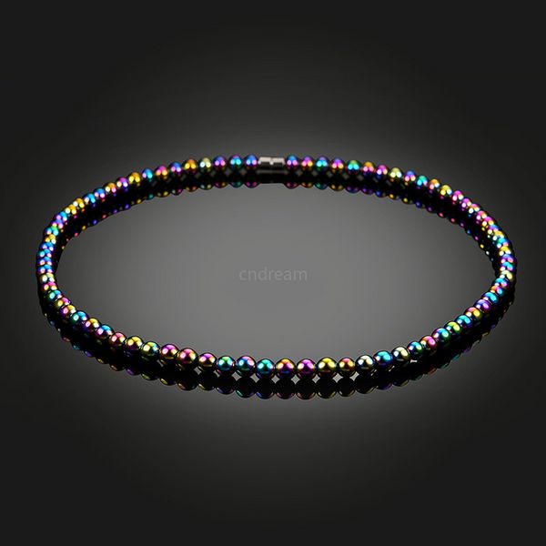 Perle di magneti arcobaleno hip hop collane di cokers collane da donna da donna per uomini di moda volontà e saby