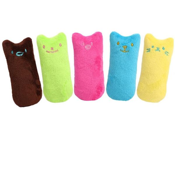 

cat toys plush catnip thumb pet toy kitten interactive chew catch training mint cartoon dolls christmas gift supplies