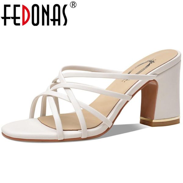 

genuine leather lace up women sandals fashion cool thick heels pumps summer est basic party shoes woman heel, Black