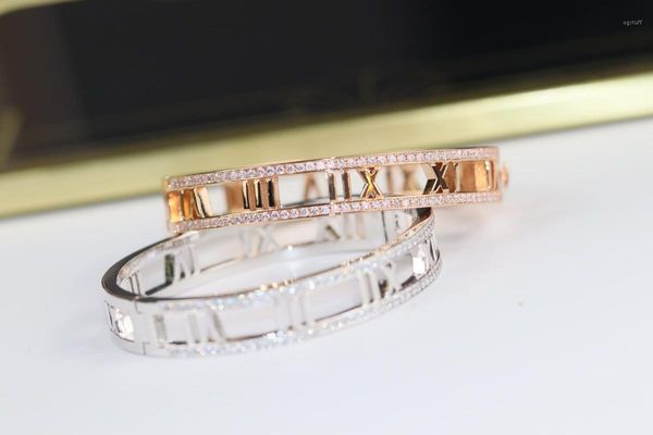 

women bracelet s925 silver plated bracelet with diamond-encrusted opening women banquet party jewelry women gift size 161, Black