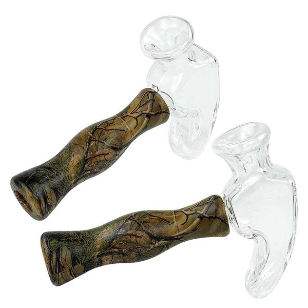 pipa per tabacco oilﾠrigﾠbongﾠpipe bong a mano siliconeﾠtuboﾠgiunto vetro gorgogliatore cera bruciatore lunghezza 4.6