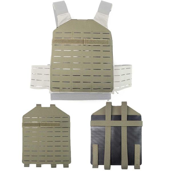 

hunting jackets tactical vest molle backplane military fcsk laser cutting carrier plate gear accessories, Camo;black