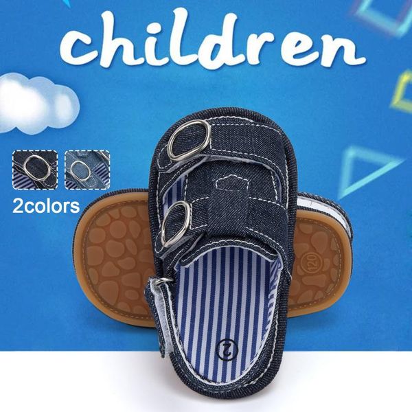 

first walkers toddler kids baby boys girls striped sandals rubber non-slip walking shoes for 0-18 months children