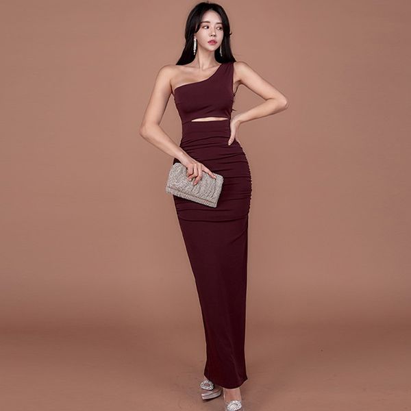 

Skinny female fashion sleeves long formal arrival lady from party girl without back pencil dress, Black;gray