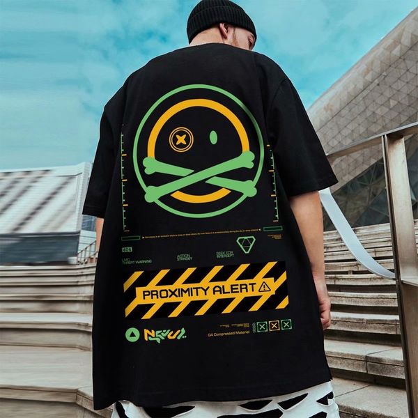 

funny men's hip-hop t-shirt, high-quality, comfortable, breathable, fashionable, street daily travel, home party, White;black