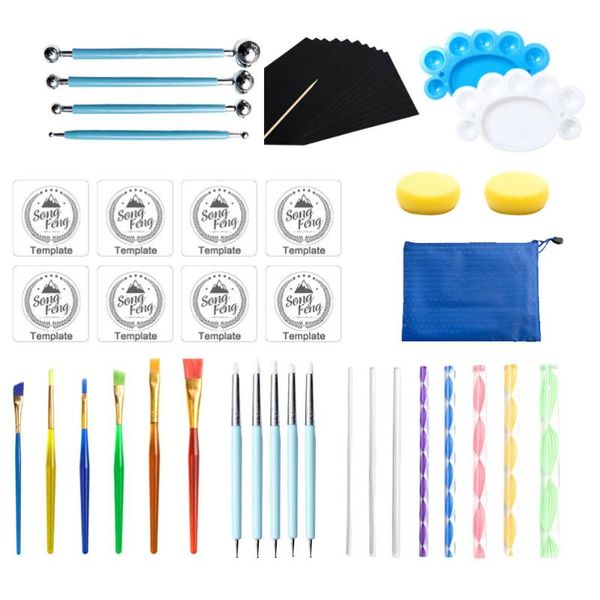 

craft tools 1 set of 47pcs mandala painting rocks embossing pattern sculpting draw