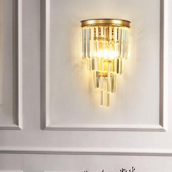 

modern bedsides wall sconce lamps luxury golden crystal light fixtures bedside led for bedroom living room lamp