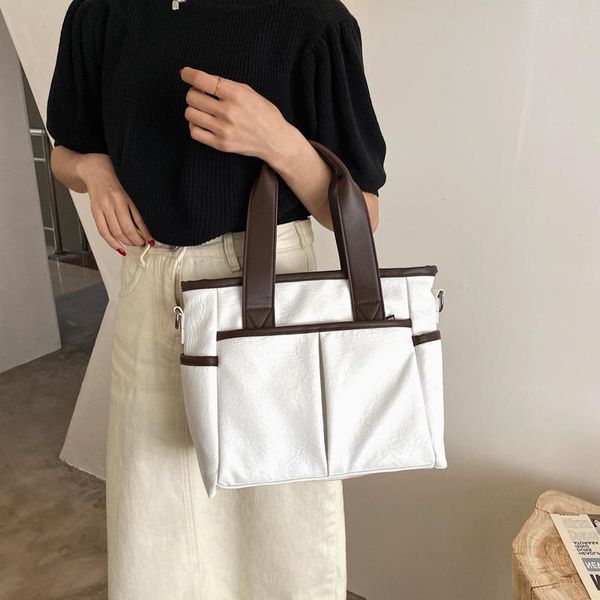 

cross-border messenger hand-held texture large-capacity european and style new retro bag american female 2021 fashion one-shoulder eingt
