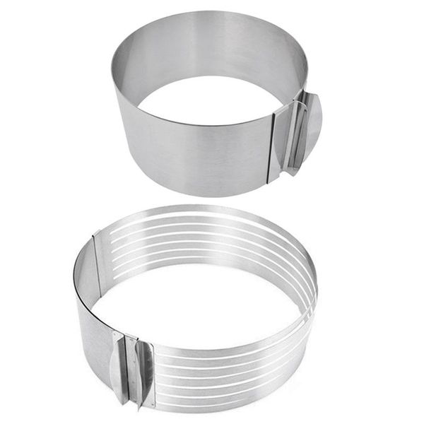 

16-30cm retractable stainless steel mousse ring baking tool set cake mold adjustable cutter slicer & pastry tools