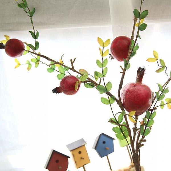 

fake pomegranates berry artificial fruit flowers wedding bouquet christmas decoration foam material party