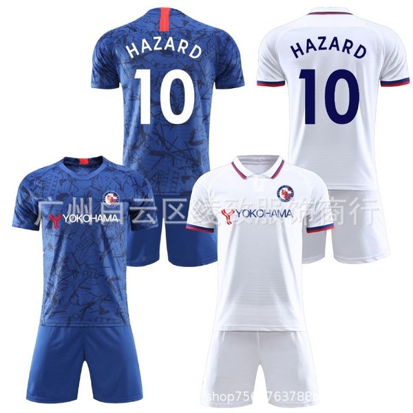 

new chel xi jersey home no.10 azar no.18 giru no.7 kant short sleeve football suit, Gray