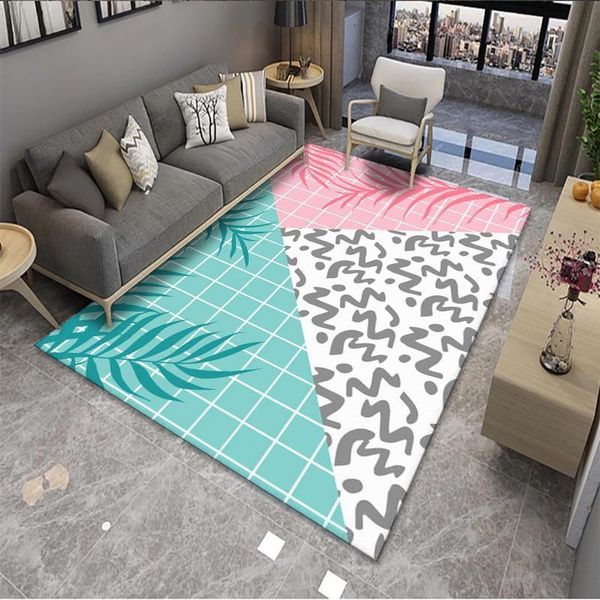 

carpets modern geometry velvet carpet for living room bedroom home large area cushion anti-slip floor mats water absorption yoga rugs