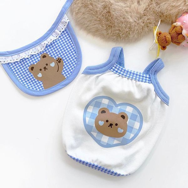 

summer thin pet sling teddy cat is more breathable and lovely than bear bomei saliva towel dog small cloth