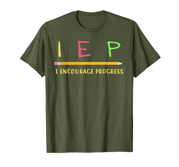 

iep i encourage progress teacher tshirt - funny gift, White;black