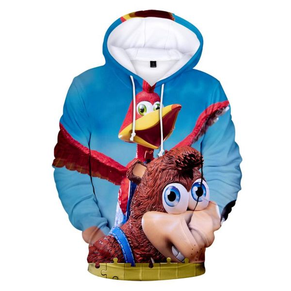 

men's hoodies & sweatshirts banjo-kazooie 3d men/women aikooki kids fashion casual harajuku anime hoodie print banjo kazooie, Black