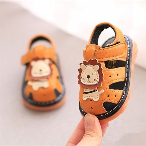 Sommer neue Baby Jungen Sandalen 0-1-2 Jahre alt Baby Mädchen rutschfeste weiche Unterseite Kleinkind Schuhe Kleinkind Sandalen Baby Mokassins 210326