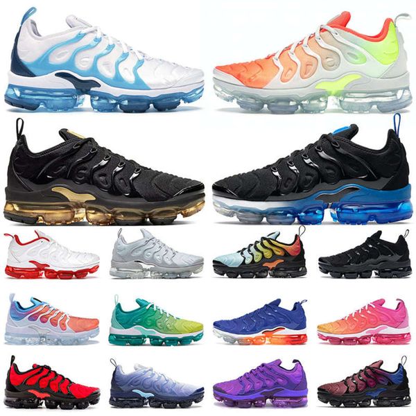 

men women tn plus running shoes reverse sunset rainbow worldwide triple black metallic gold psychic pink mens trainers outdoor sports